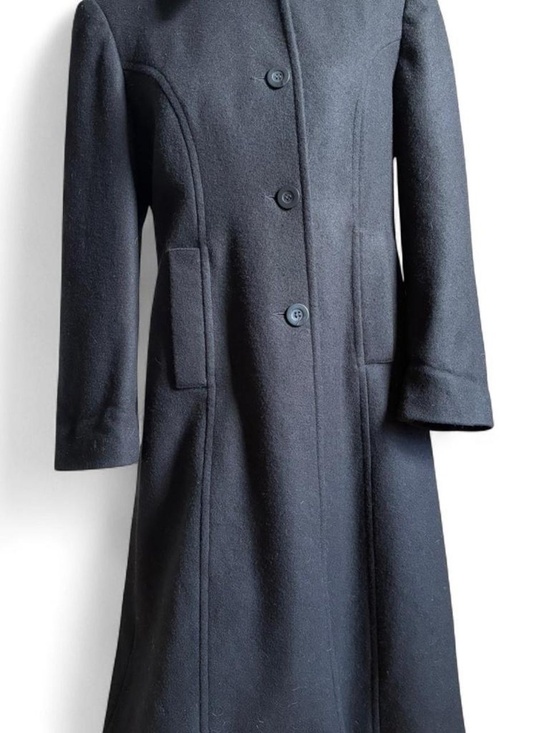 Stephanie Mathews Jackets & Blazers - Black wool coat with button front and pockets